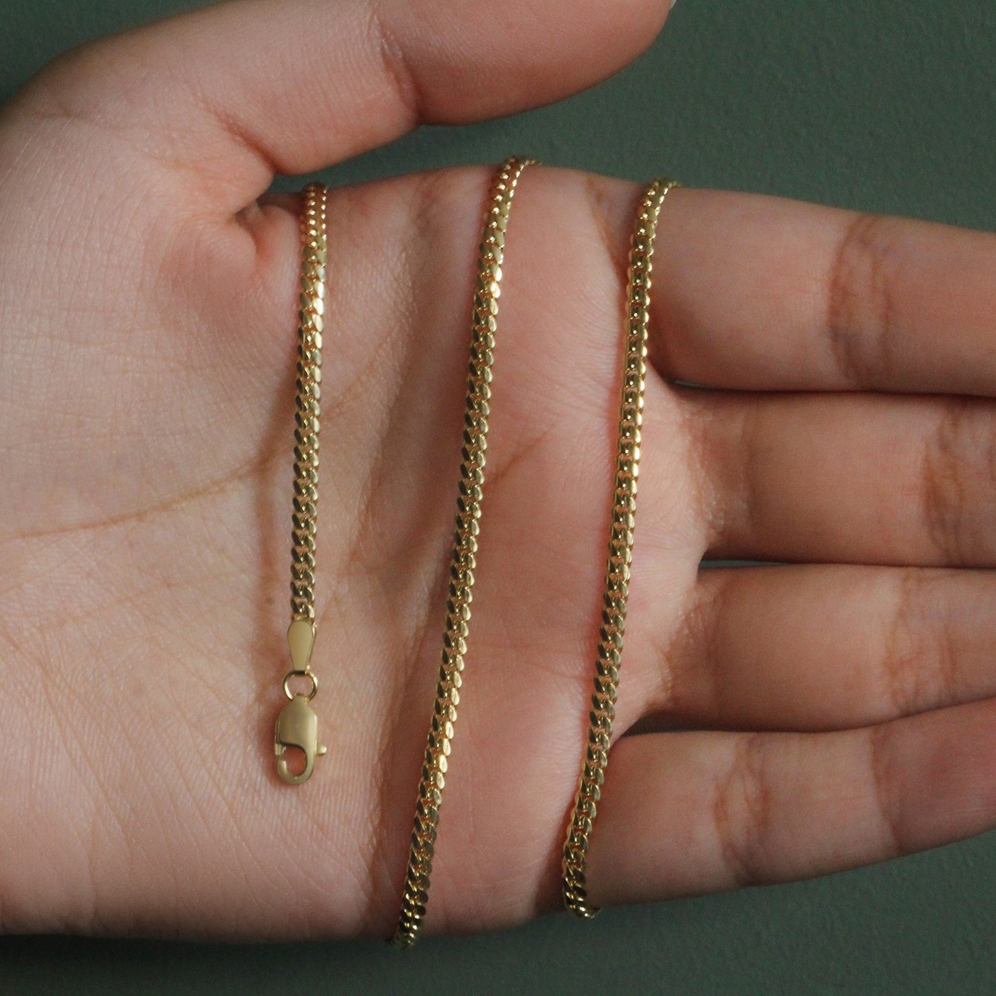 14k Yellow Gold Classic Solid Miami Cuban Chain (2.60 mm)