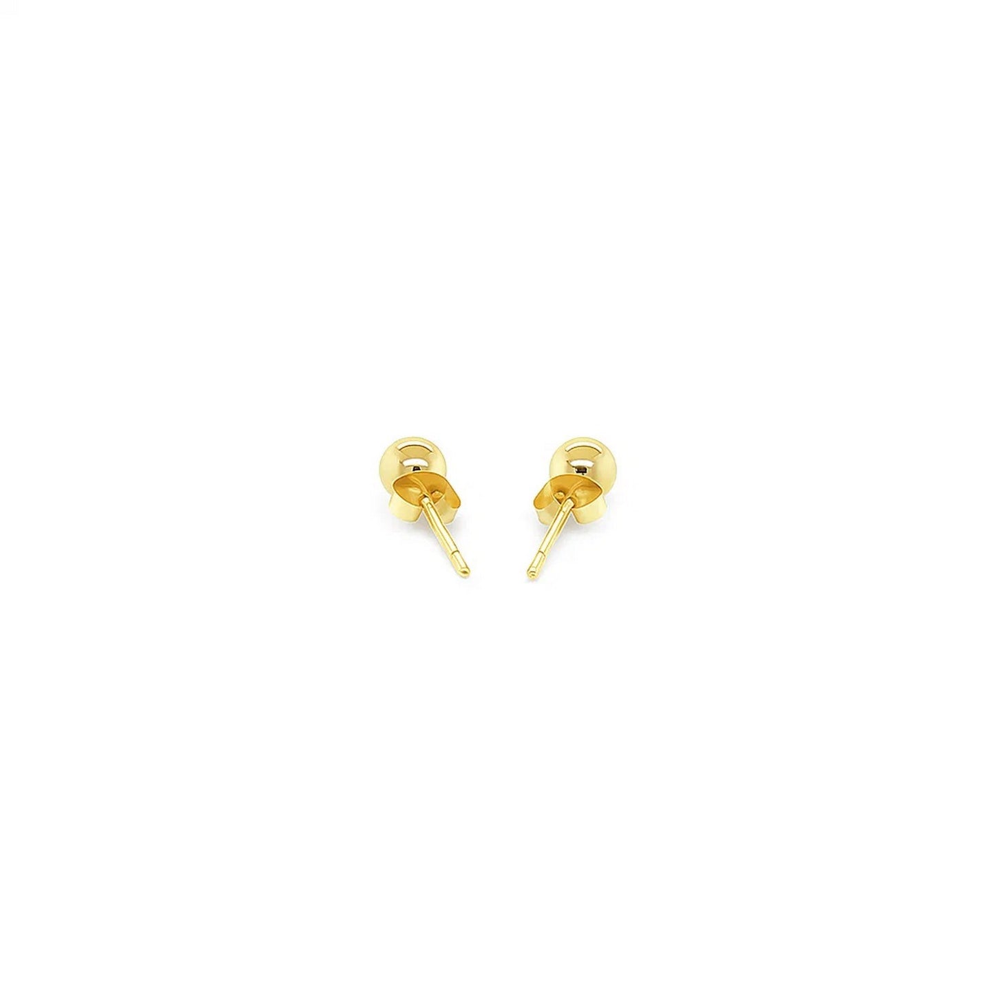10k Yellow Gold Ball Style Stud Earrings (4mm)