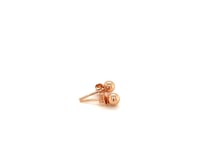 14k Rose Gold Ball Style Stud Earrings (3mm)